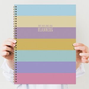 July 2025 - June 2026 Striped Down Large Weekly Monthly Planner